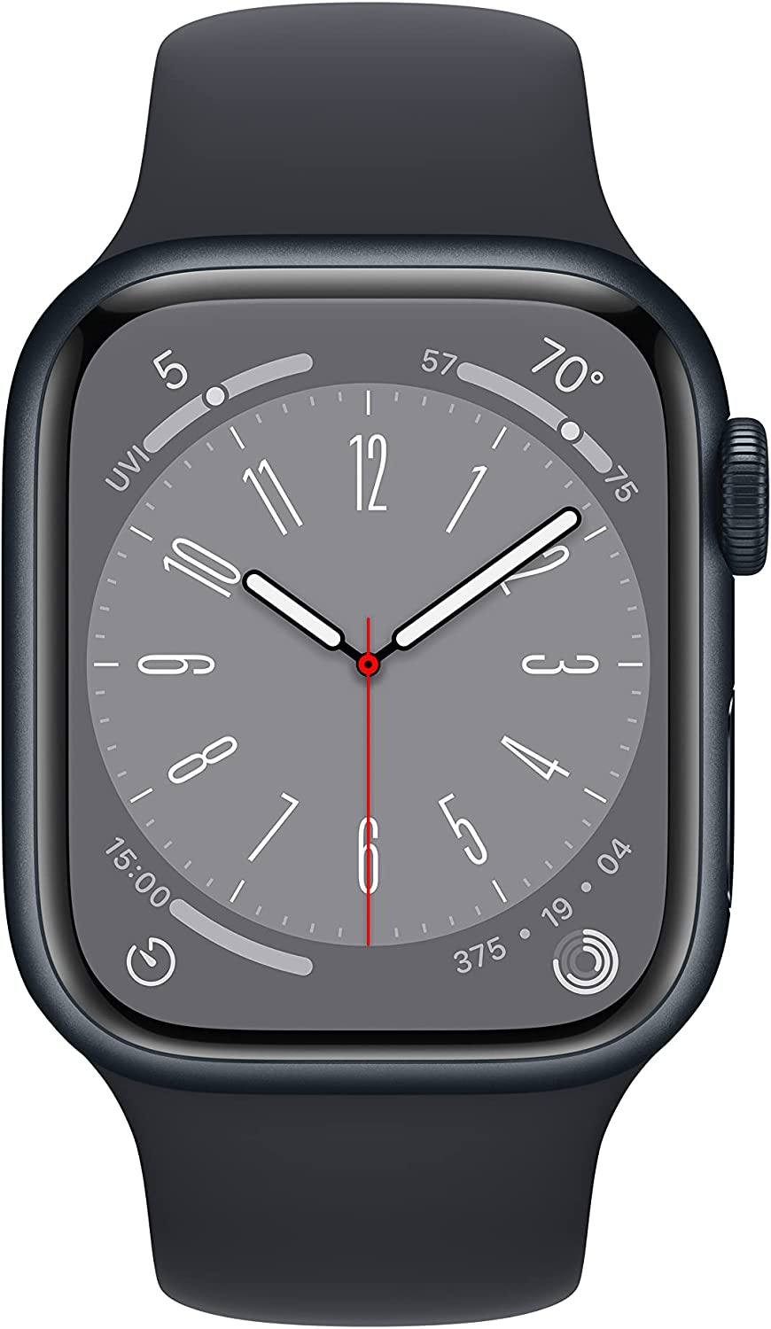 Apple Watch Series 8 GPS 45mm Midnight Aluminum Case with Midnight Sport Band - Regular