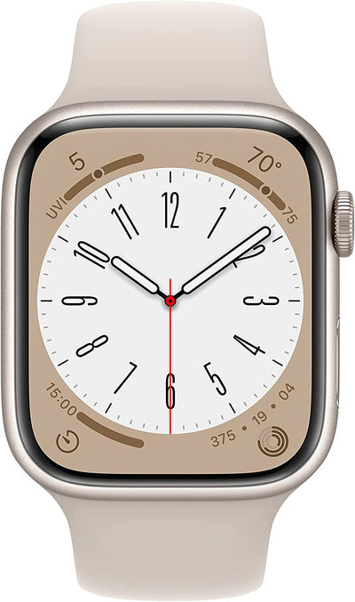 Apple Watch Series 8 GPS 45mm Starlight Aluminum Case with Starlight Sport Band - Regular