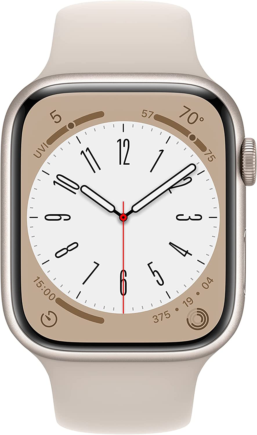 Apple Watch Series 8 GPS 41mm Starlight Aluminum Case with Starlight Sport Band - Regular