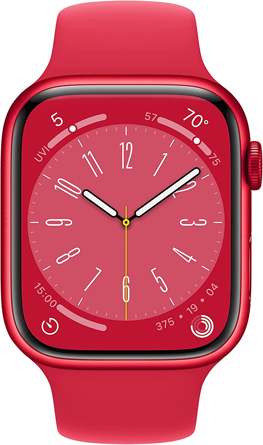 Apple Watch Series 8 GPS 45mm (PRODUCT)RED Aluminum Case with (PRODUCT)RED Sport Band - Regular