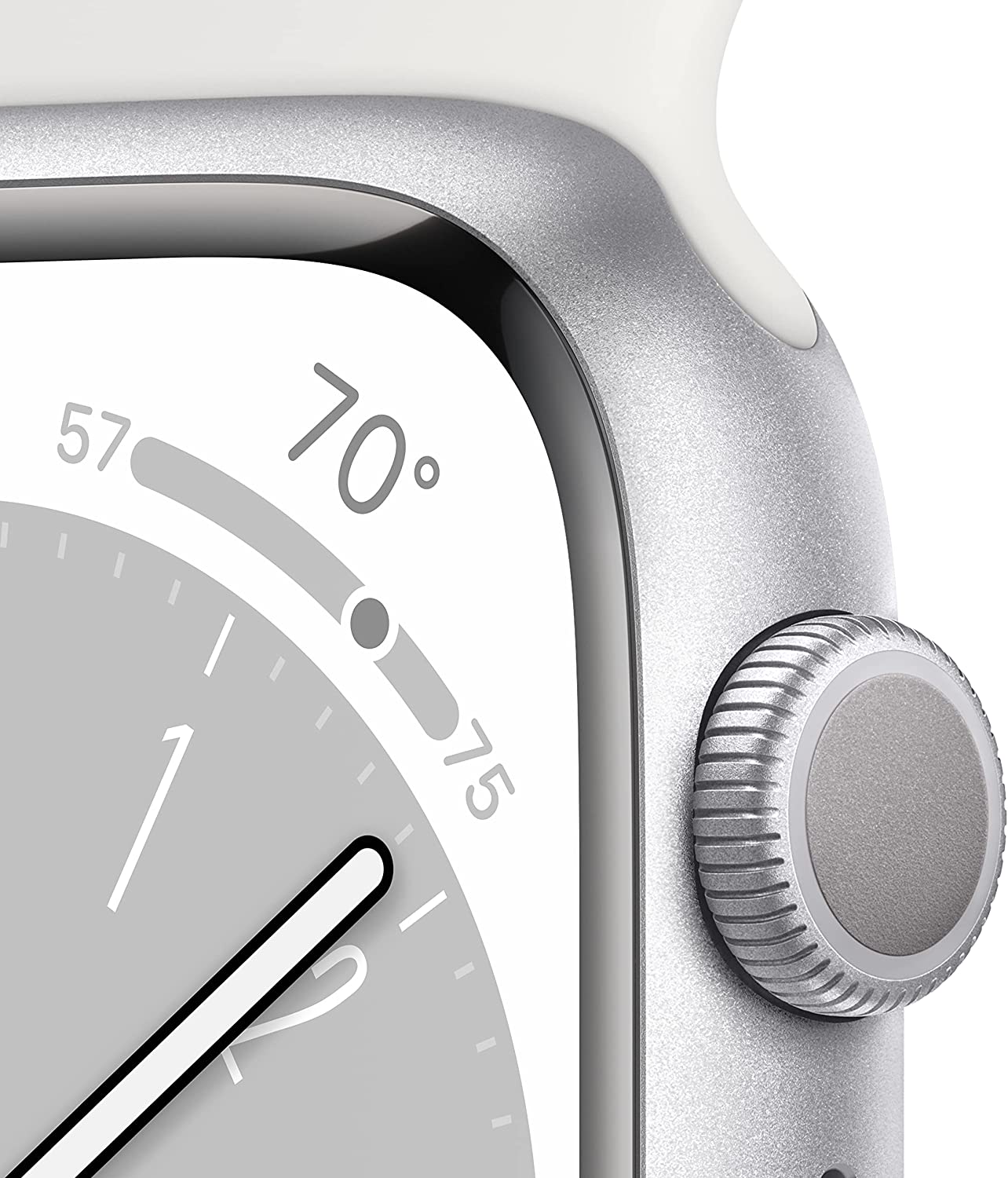 Apple Watch Series 8 GPS 41mm Silver Aluminum Case with White Sport Band - Regular