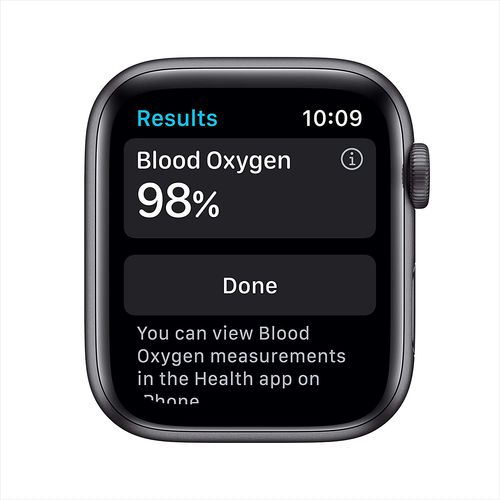 Apple Watch Series 6 (GPS, 44mm) - Space Grey Aluminium Case with Black Sport Band