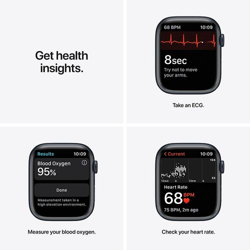 Apple Watch Series 7 (GPS, 41mm) - Midnight Aluminium Case, Midnight Sport Band