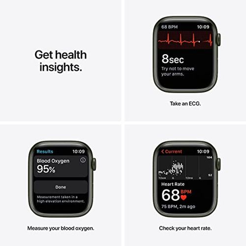 Apple Watch Series 7 (GPS, 45mm) - Green Aluminium Case, Clover Sport Band