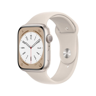 Apple Watch Series 8 GPS 41mm Starlight Aluminum Case with Starlight Sport Band - Regular