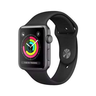 Apple Watch Series 3 GPS Space Gray Aluminum Case With Sport Band 38mm Black