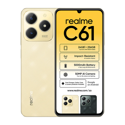 REALME C61 (WATER RESISTANCE) TRA 1 YEAR WARRANTY BRAND NEW